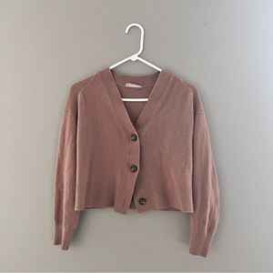 EVERLANE CASHMERE CROPPED CARDIGAN
